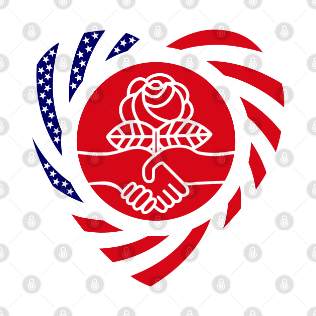 Democratic Socialist Murican Patriot Flag Series (Heart) by Village Values