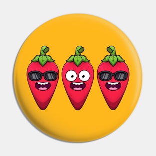 Happy And Cool Peppers Pin