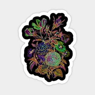 Black Panther Art - Glowing Flowers in the Dark 12 Magnet