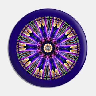 Psychedelic Kaleidoscopic Wheel Spokes Pin
