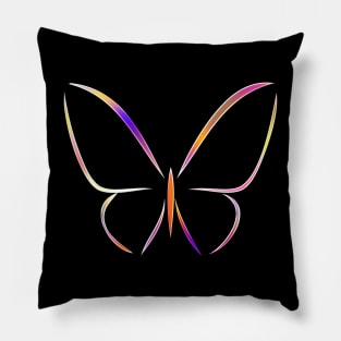 Butterfly Animal Color Wild Forest Nature Chrome Graphic Pillow