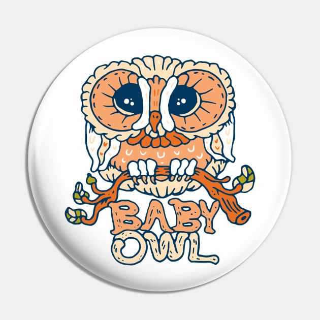 Baby owl with typography Pin by nokhookdesign