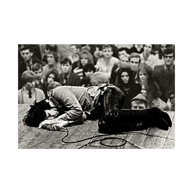 Jim Laying on Stage During a 1968 Concert Rock Icons by ZiggyPrint