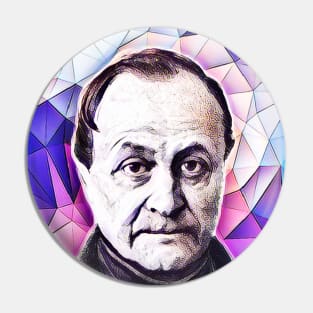 Auguste Comte Pink Portrait | Auguste Comte Artwork 8 Pin