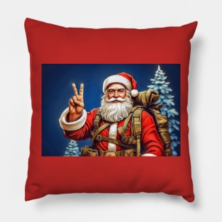 Peace time Santa Pillow