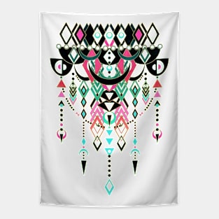 Modern Deco in Pink and Turquoise Tapestry