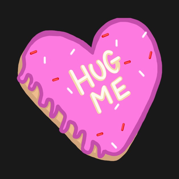 Heart shaped donut hug me by AshleysArt