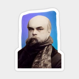 French Poet Paul Verlaine illustration Magnet