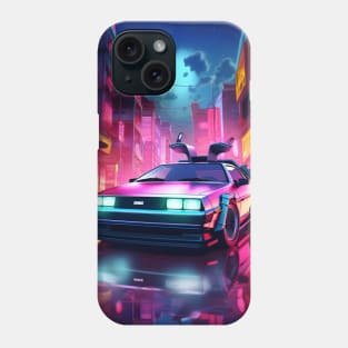 Vaporwave Delorean Phone Case