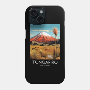 A Pop Art Travel Print of Tongariro National Park - New Zealand Phone Case