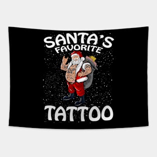 Santas Favorite Tattoo Christmas Tapestry