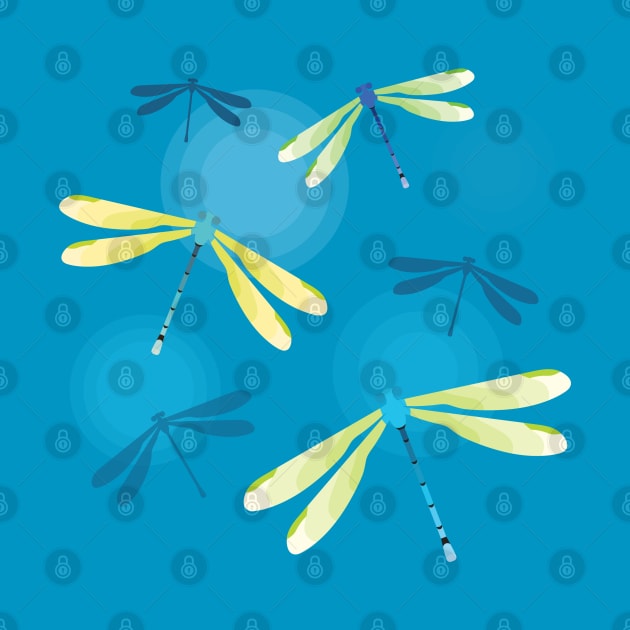 Little blue damselfly by Geramora Design