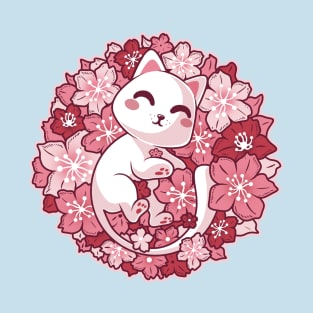 Kitty Flowers T-Shirt