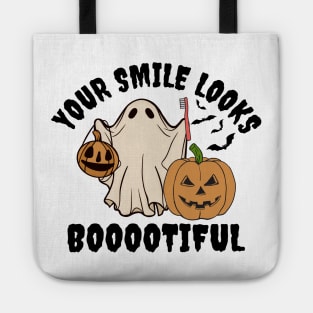 Retro Dental Halloween Funny Dental Hygienist Assistant Tech Halloween Tote