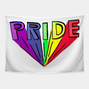 Rainbow Pride Big Letters Tapestry