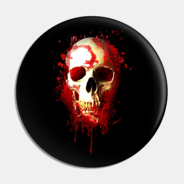 Niche Skull Island Mod Art  Bloody Skull Pin by LailaLittlerwm