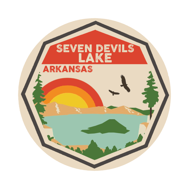 Seven Devils Lake Arkansas Colorful by POD4