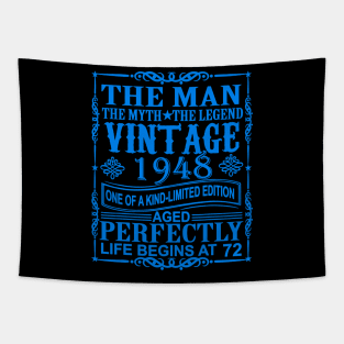 Man Myth Legend Vintage 1948 72 Years Olds Tapestry