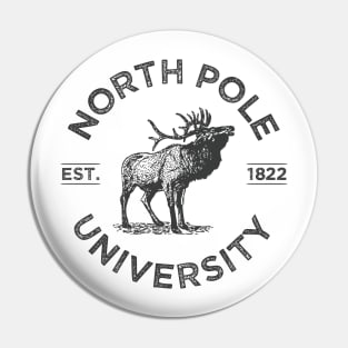 North Pole University T-Shirt Pin