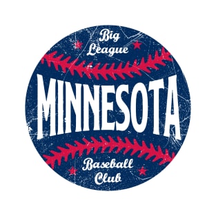 Minnesota Retro Big League Baseball - White T-Shirt