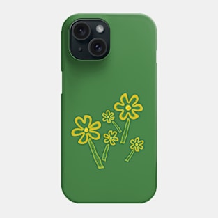 Yellow flowers with noise effect Phone Case