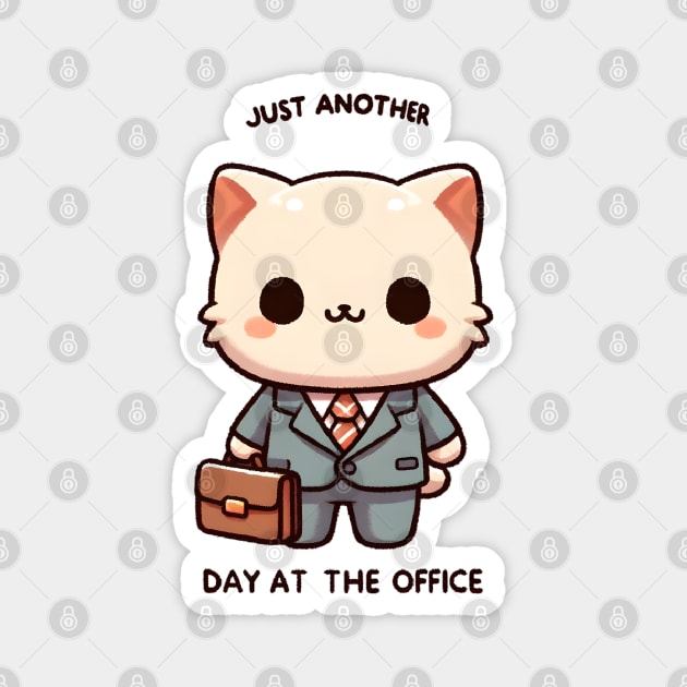 Business Cat Ready for Work Magnet by Umbrella Studio