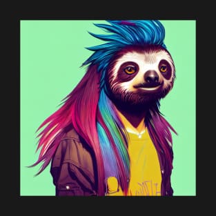 Sloth dressed as a punk rocker T-Shirt