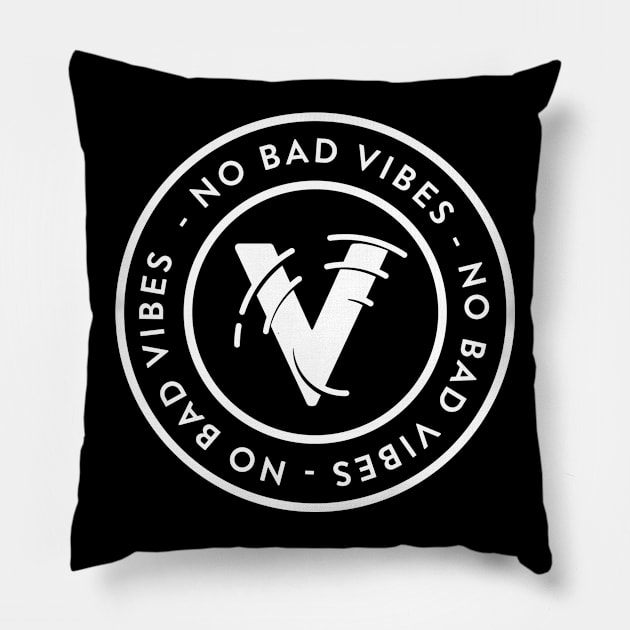 No bad vibes Pillow by WordFandom