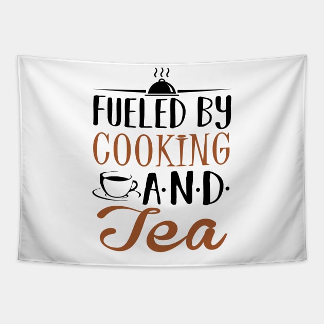 Fueled by Cooking and Tea Tapestry by KsuAnn