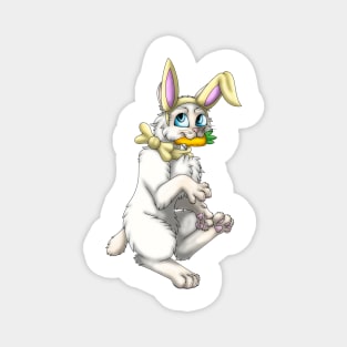 Bobtail BunnyCat: Cream Point (Yellow) Magnet