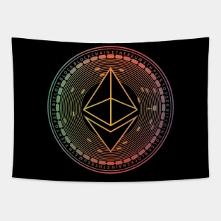 Retro Ethereum Coin Tapestry