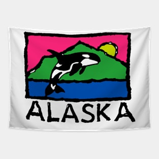 Vintage Alaska Decal Tapestry