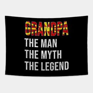 Grand Father Macedonian Grandpa The Man The Myth The Legend - Gift for Macedonian Dad With Roots From  Macedonia Tapestry