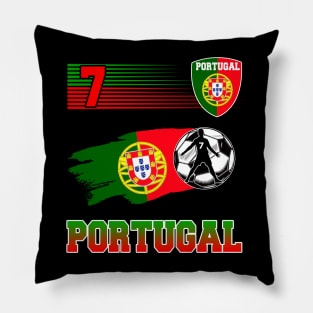 Portugal 7 Soocer Jersey Portugal Football Fan Soccer 2022 Pillow