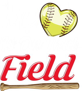 My Heart is on That Field! Softball Family Gift Magnet