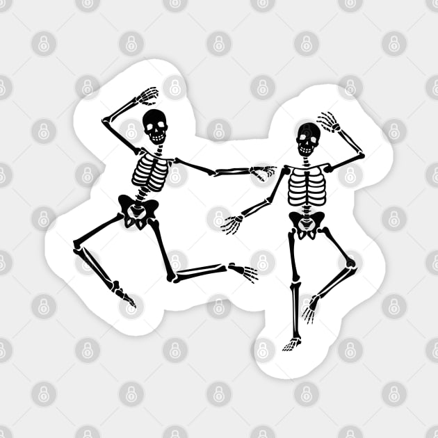 Halloween Dancing Skeletons Magnet by uncommontee