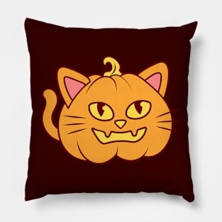 Pumpkin Cat Pillow