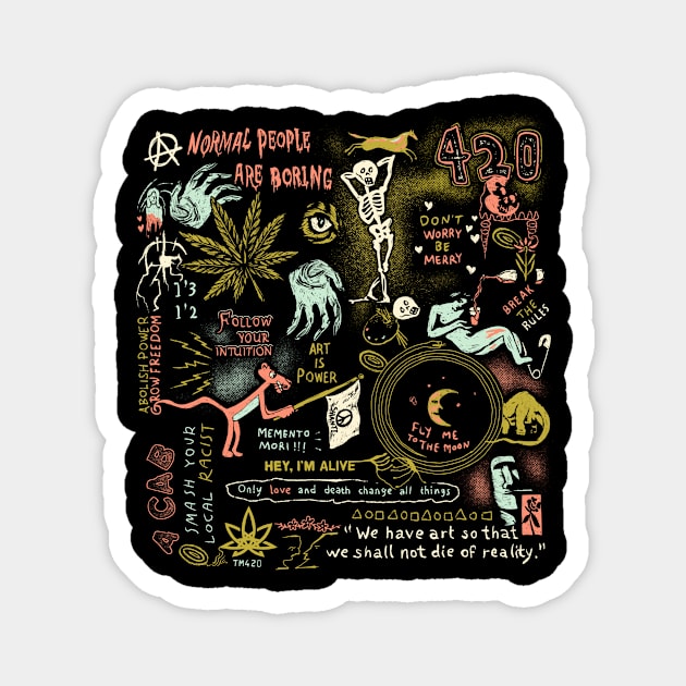 TM420 Doodles Magnet by merry420