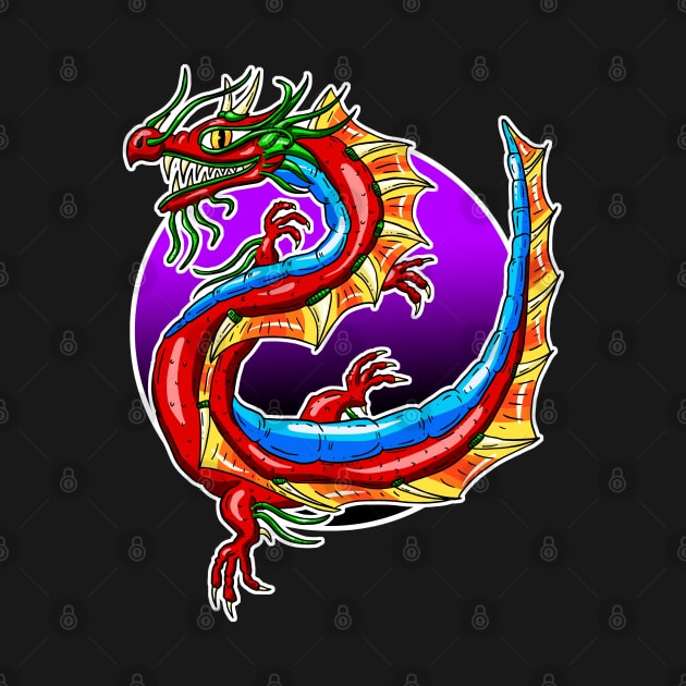 Chinese Dragon in the Moonlight by Squeeb Creative