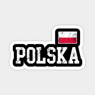 Polska Flag Poland Polish Family Vintage Distressed Graphic Magnet
