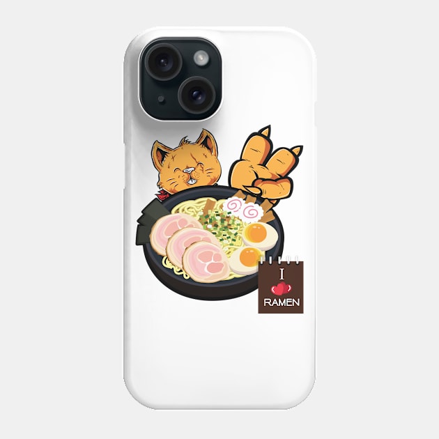 'Kawaii Cat Ramen Life' Cool Japanese Cats Phone Case by ourwackyhome