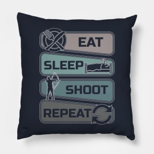 Eat Sleep Shoot Repeat Pillow