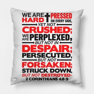 2 Corinthians 4:8-9 Not Forsaken Pillow