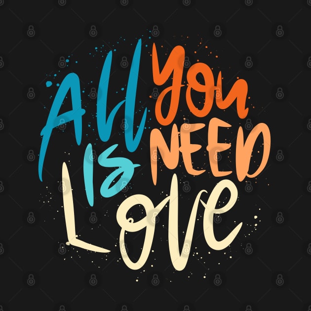 All You Is Need Love Lettering by Distrowlinc