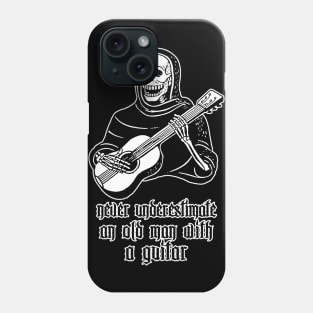 Never Underestimate An Old Man With A Guitar - Funny Guitarist Humor Design Phone Case