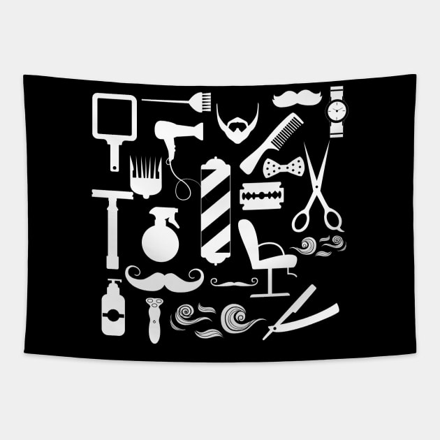 Barber Doodles Tapestry by ArtisticEnvironments