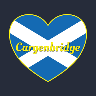 Cargenbridge Scotland UK Scotland Flag Heart T-Shirt