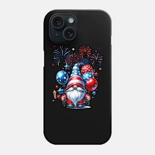 4th Of July Patriotic Gnomes Sunglasses American Fireworks Phone Case