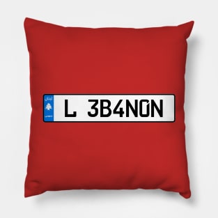 Lebanon car license plate Pillow