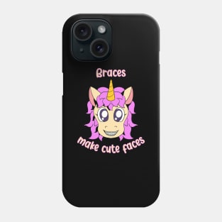 Unicorn - Braces make cute faces Phone Case